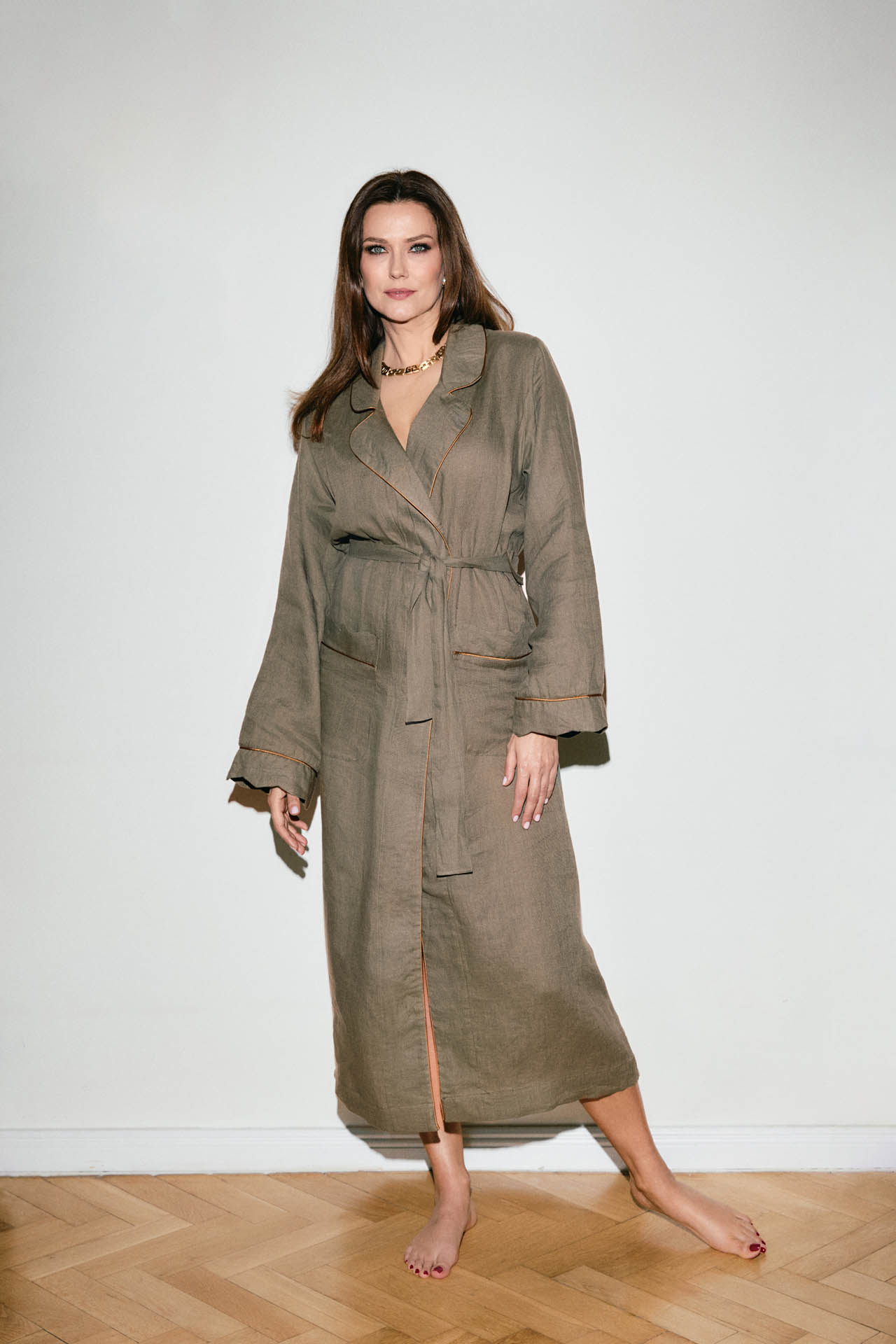 Baobaden szlafrok Salomea khaki